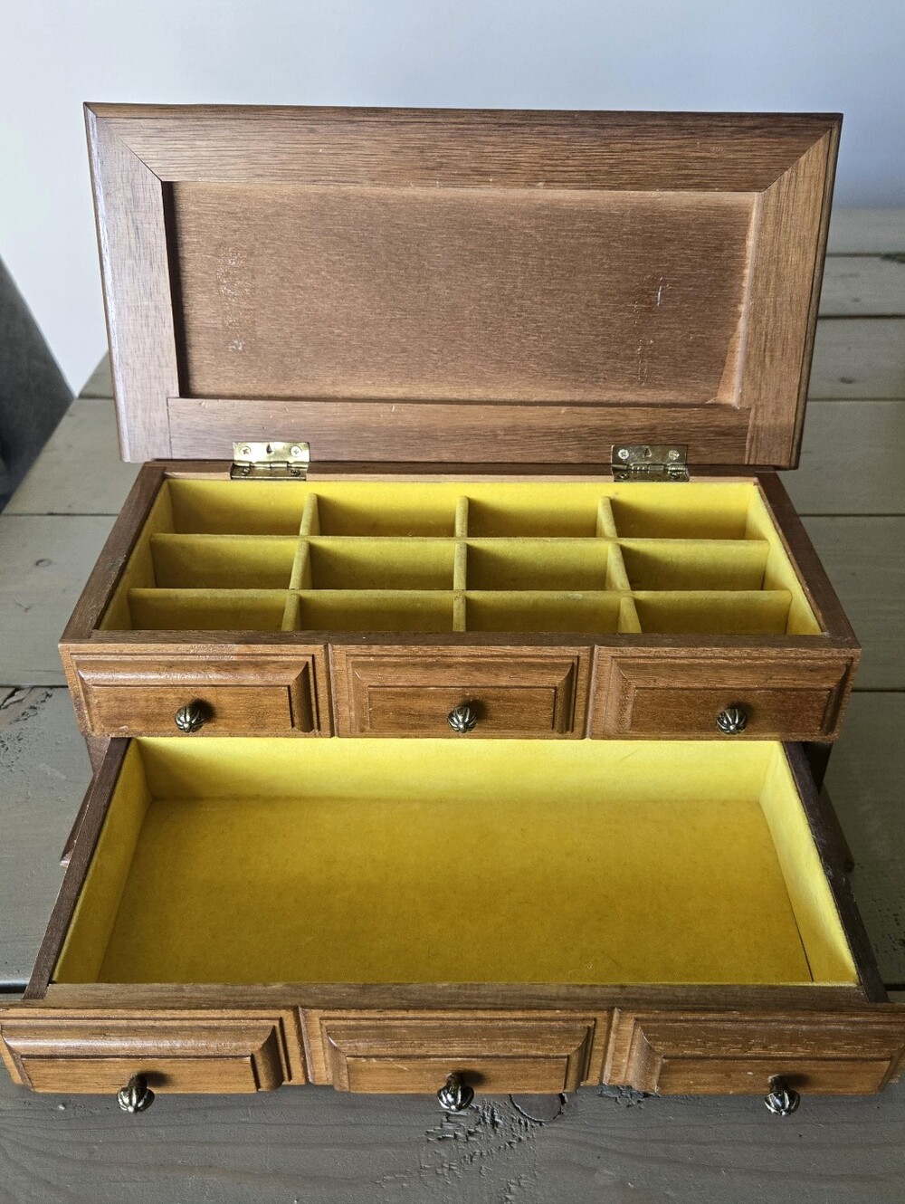 Vintage Wooden Jewelry Box